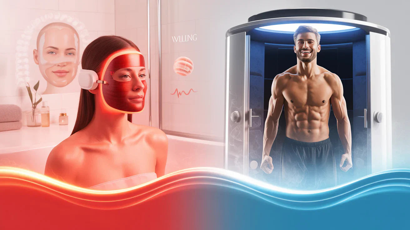 Red Light Therapy vs Cryotherapy: Compare benefits, risks, and costs to find the best wellness treatment for skin, recovery, and pain relief.