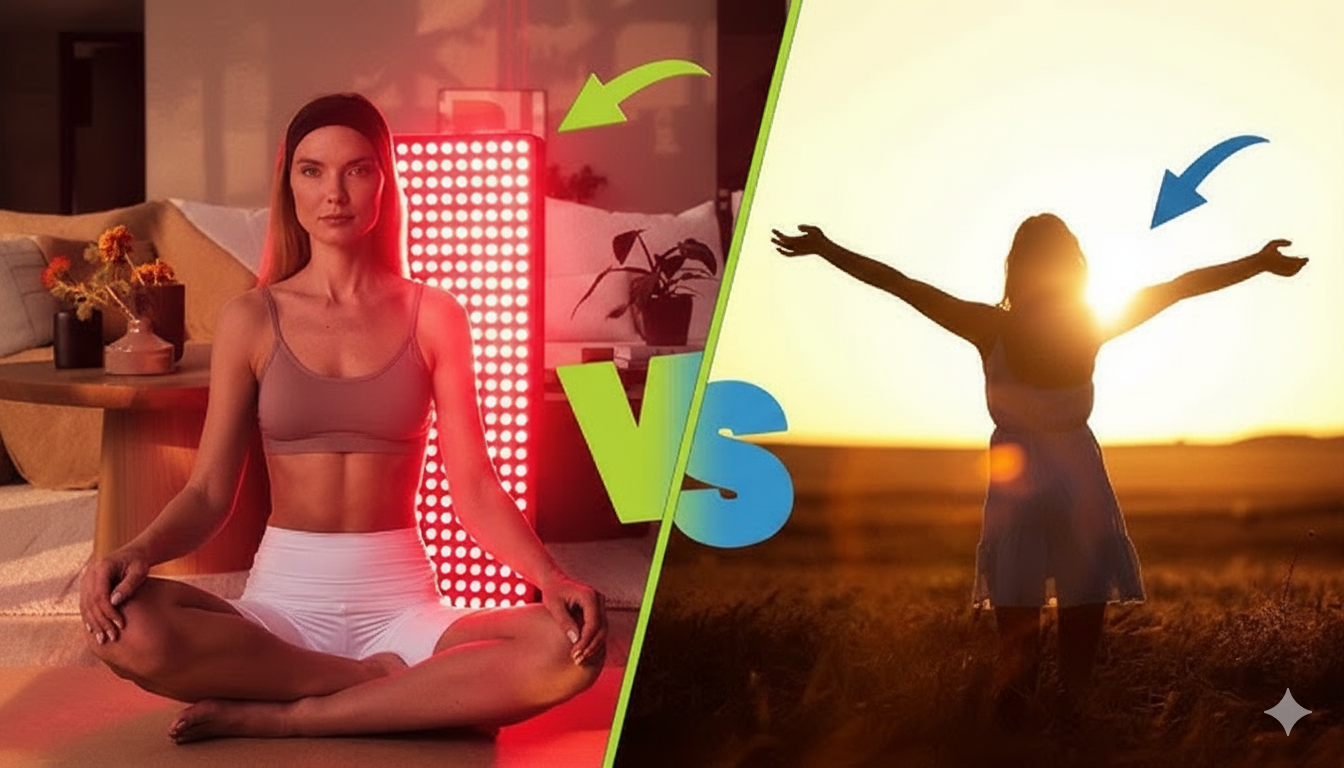 Sunlight vs Red Light Therapy by Glaminor