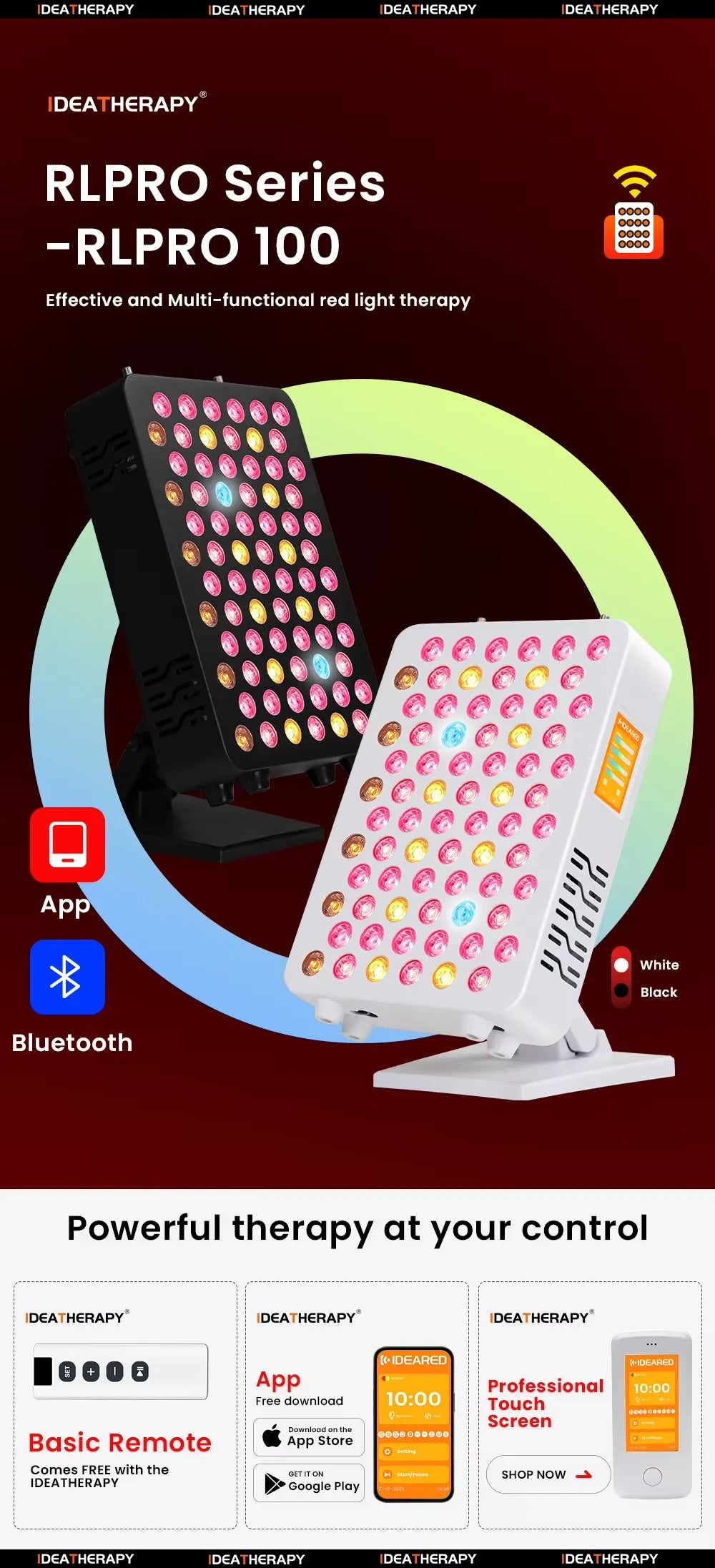 Glaminor LED/Red Light Therapy Panel – Smart, Multi-Wavelength Pain Relief & Skin Renewal