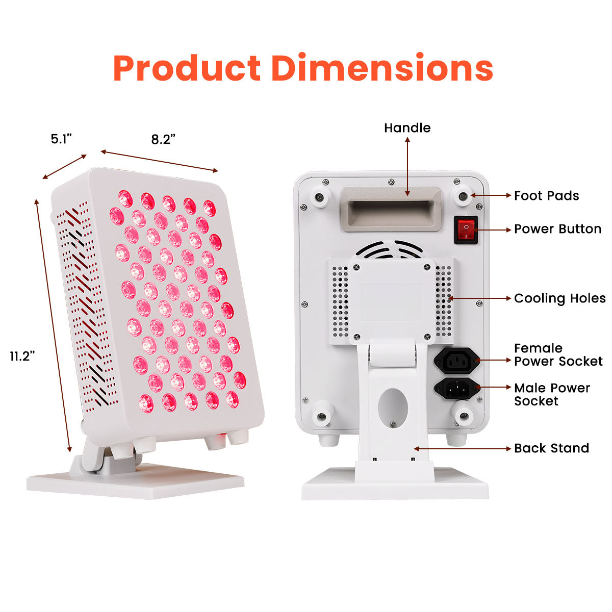 Glaminor RL60S Red Light Therapy Panel – Pain Relief & Skin Vitality